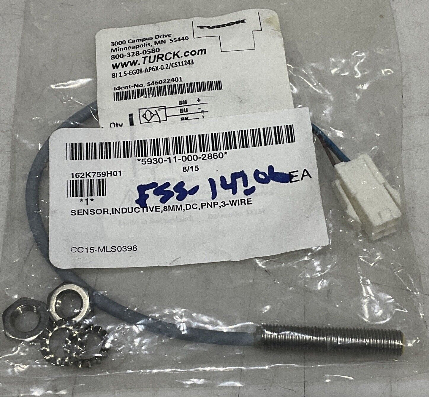 TURCK S46022401 INDUCTIVE SENSOR KIT U3S