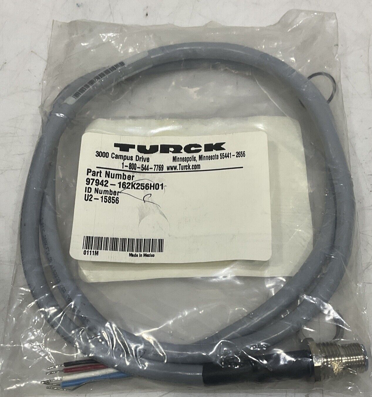 TURCK U2-15856 INDUSTRIAL ETHERNET CABLE ASSEMBLY U3S