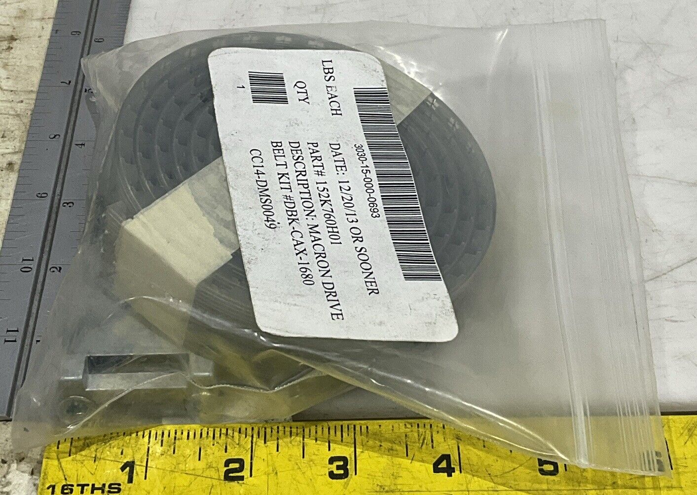 MACRON DBK-CAX-1680 DRIVE BELT KIT U3S