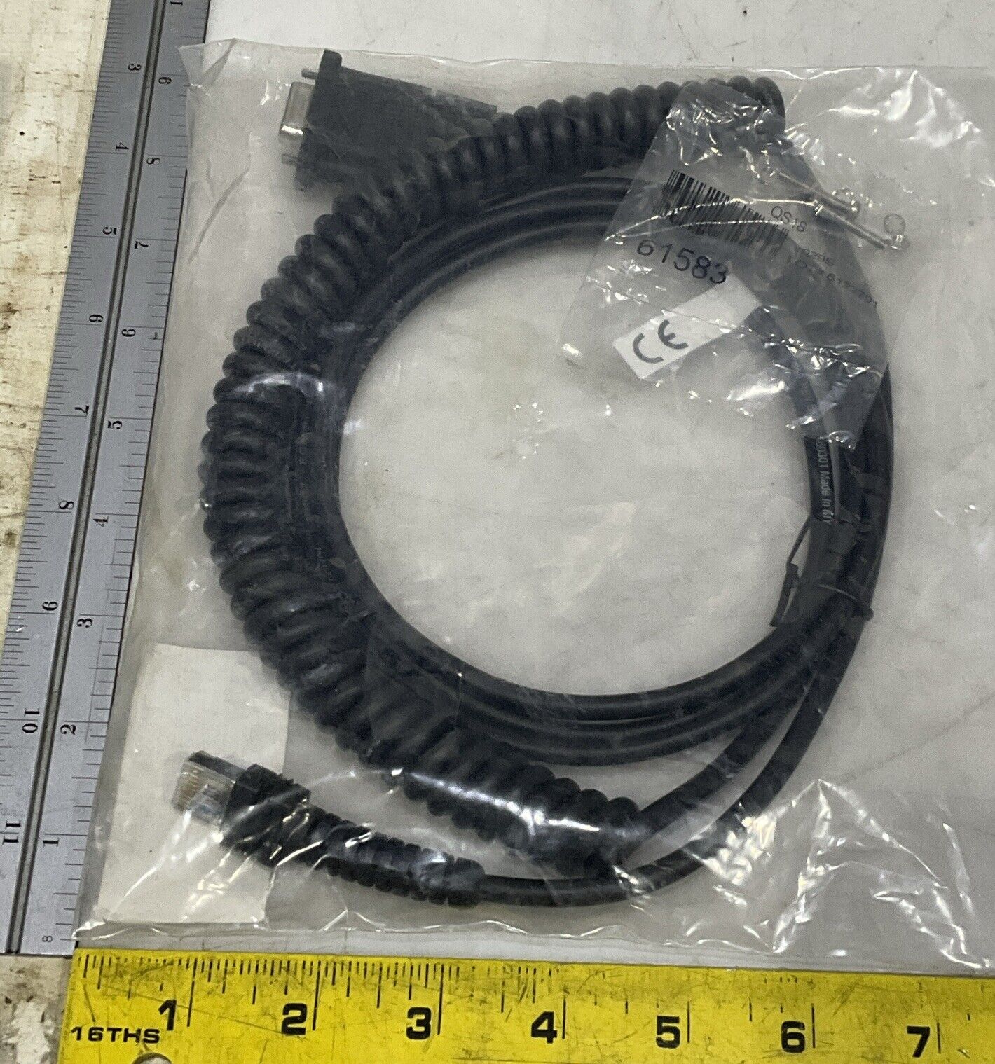 DATALOGIC CAB-459 REV B SERIAL CABLE POWER COIL U3S
