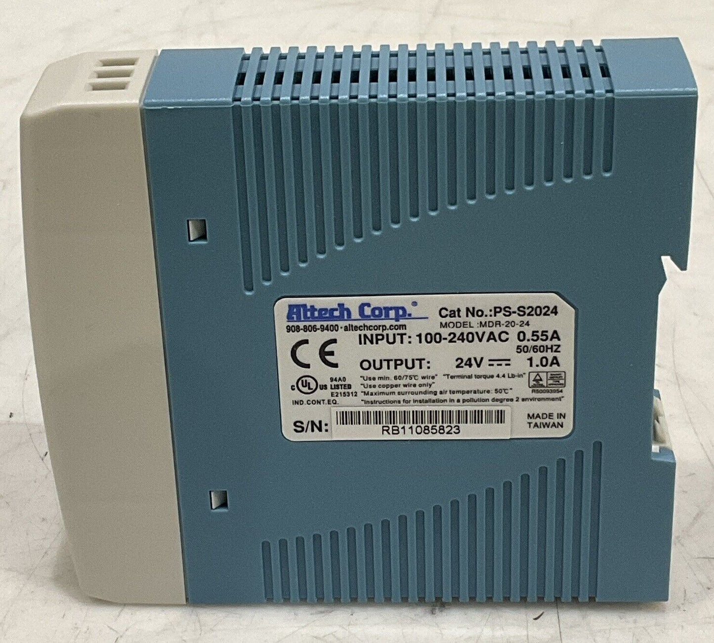 ALTECH CORP PS-S2024 POWER SUPPLY 100-240VAC 50/60 HZ U3S