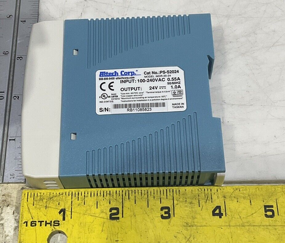 ALTECH CORP PS-S2024 POWER SUPPLY 100-240VAC 50/60 HZ U3S