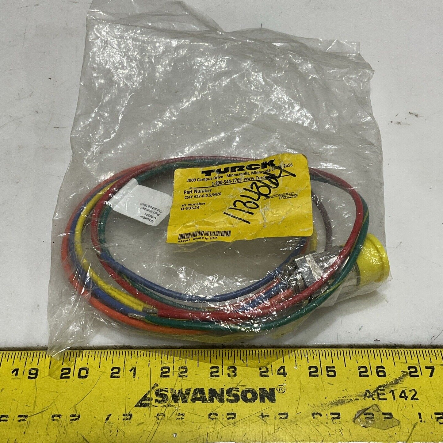 TURCK CSFF 633-6-0.5/M20 U-93524 POWER FAST CONNECTOR U4M