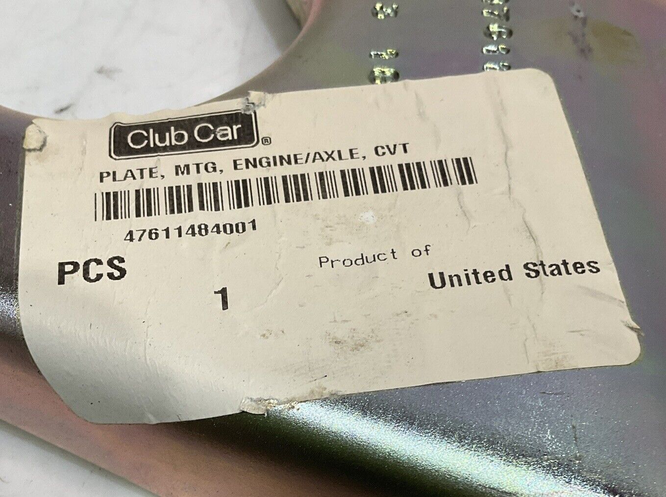 CLUB CAR 47611484001 CVT ENGINE/AXLE MOUNTING PLATE 554