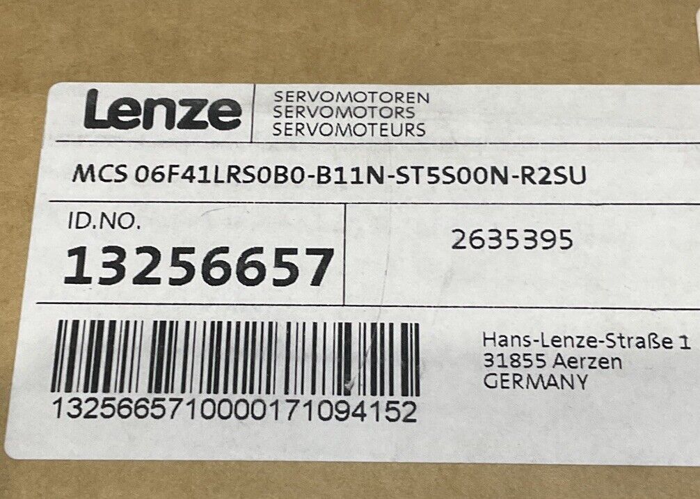 LENZE MCS-06F41LRS0B0-B11N-ST5S00N-R2SU SERVO MOTOR U3S