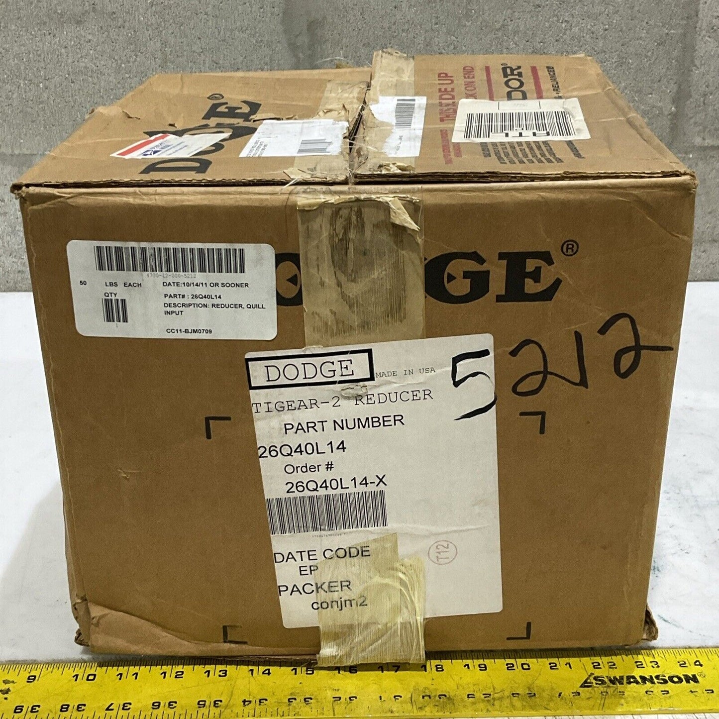 DODGE 26Q40L14 BT11171745 TI GEAR -2 REDUCER U3S