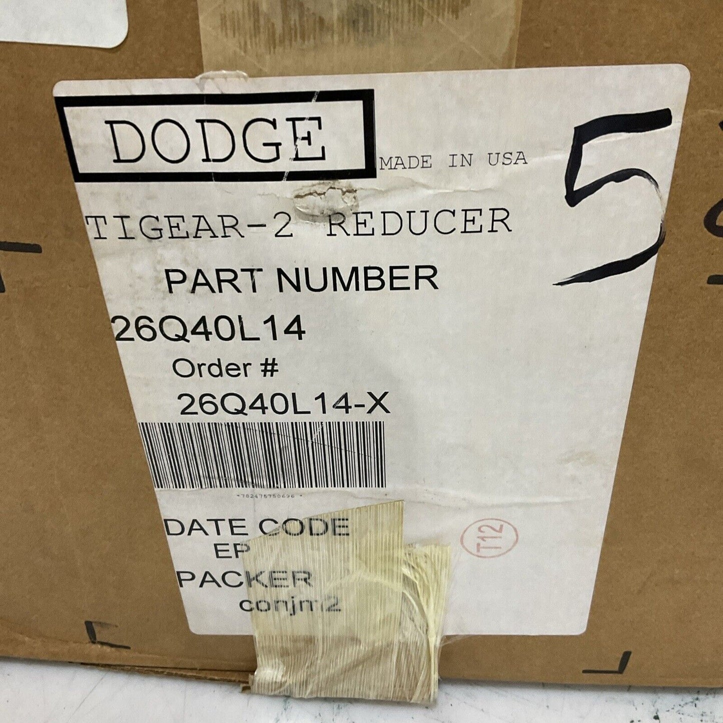 DODGE 26Q40L14 BT11171745 TI GEAR -2 REDUCER U3S