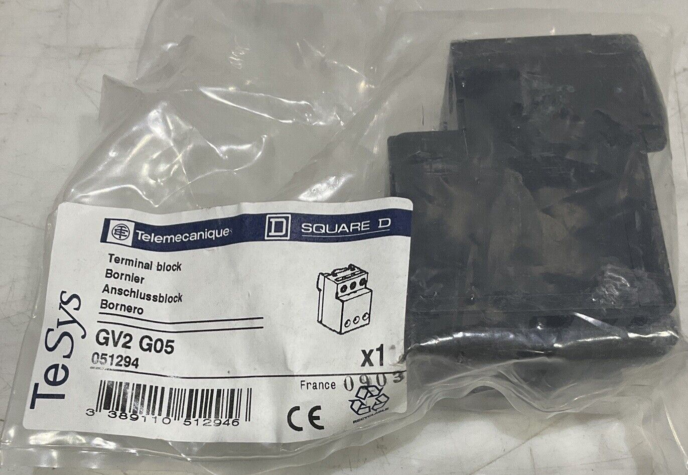 TELEMECANIQUE SQUARE D GV2-G05 051294 TERMINAL BLOCK U3S