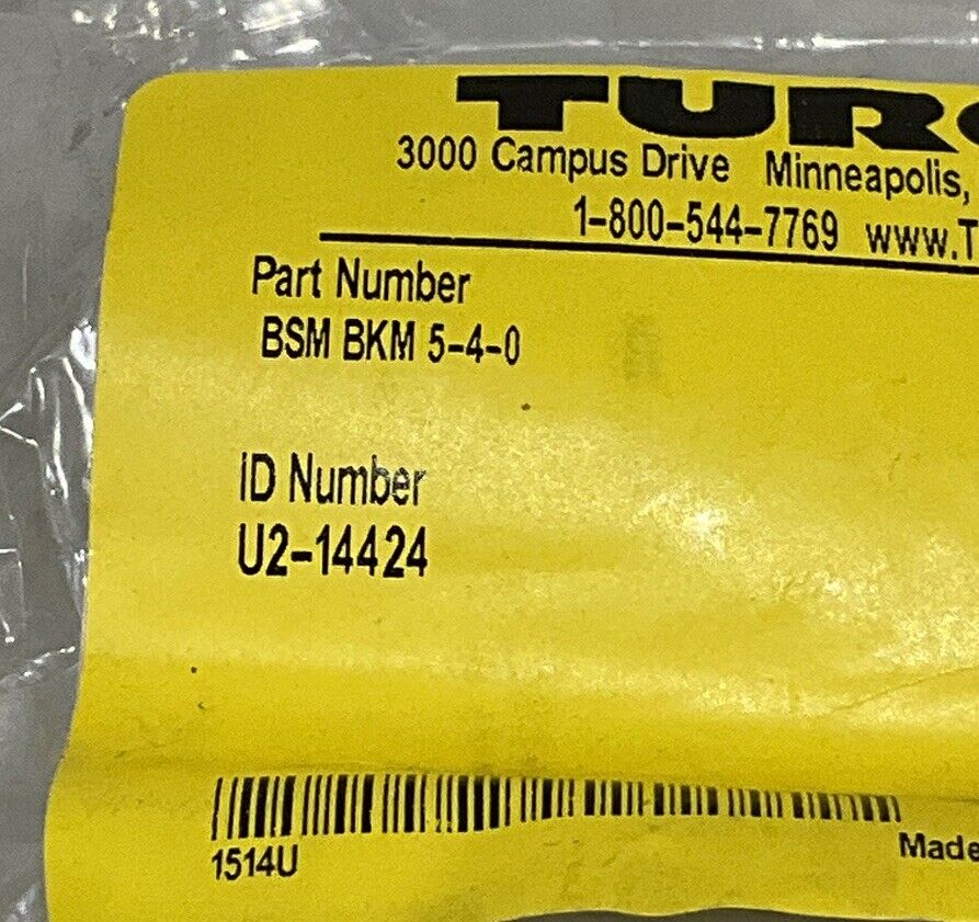 TURCK BSM BKM 5-4-0 CORDSET ADAPTER U3S