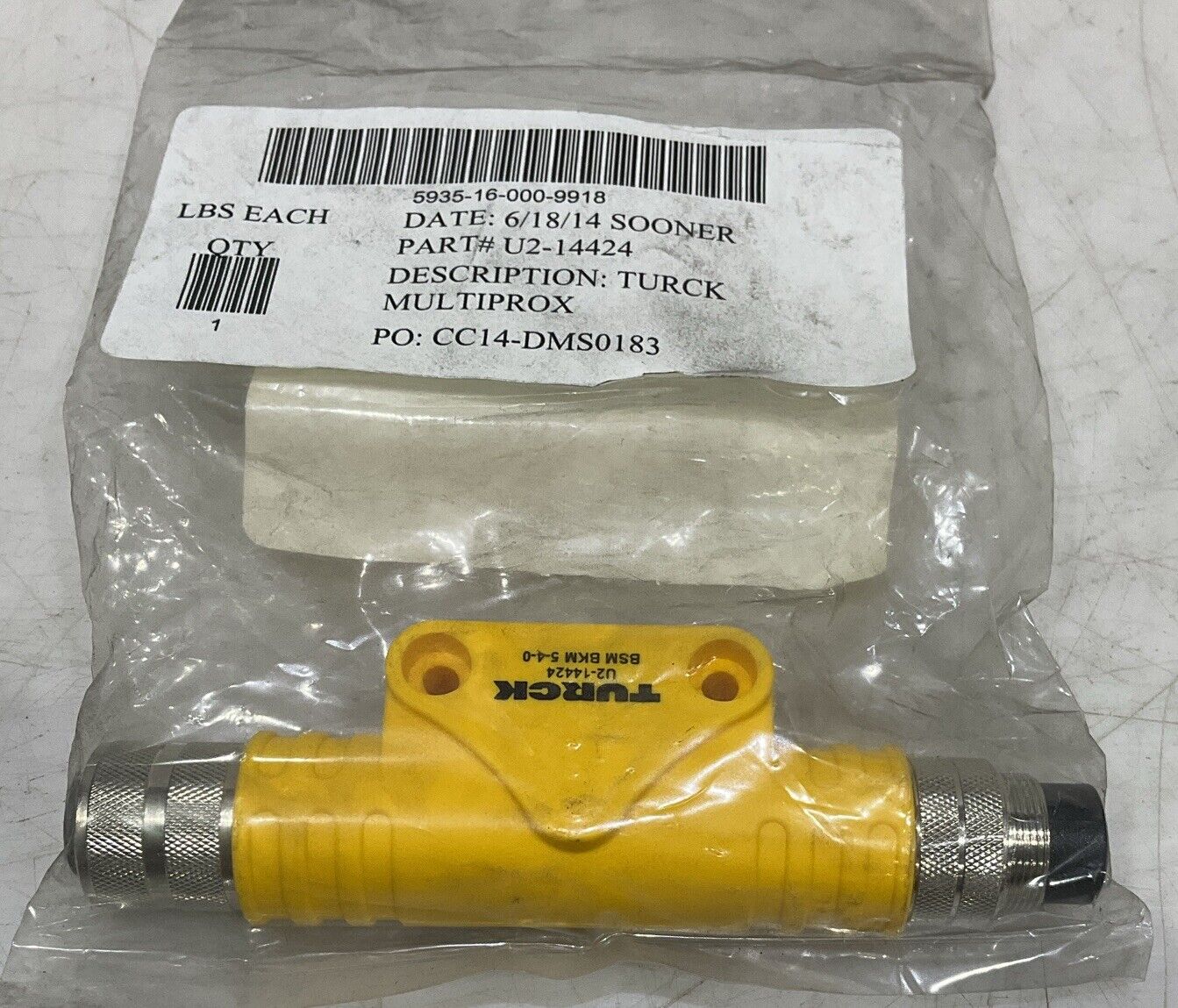 TURCK BSM BKM 5-4-0 CORDSET ADAPTER U3S