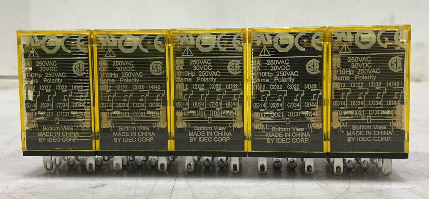 IDEC RU4S-CD-D24 PLUG-IN RELAY LOT OF 5 U3S