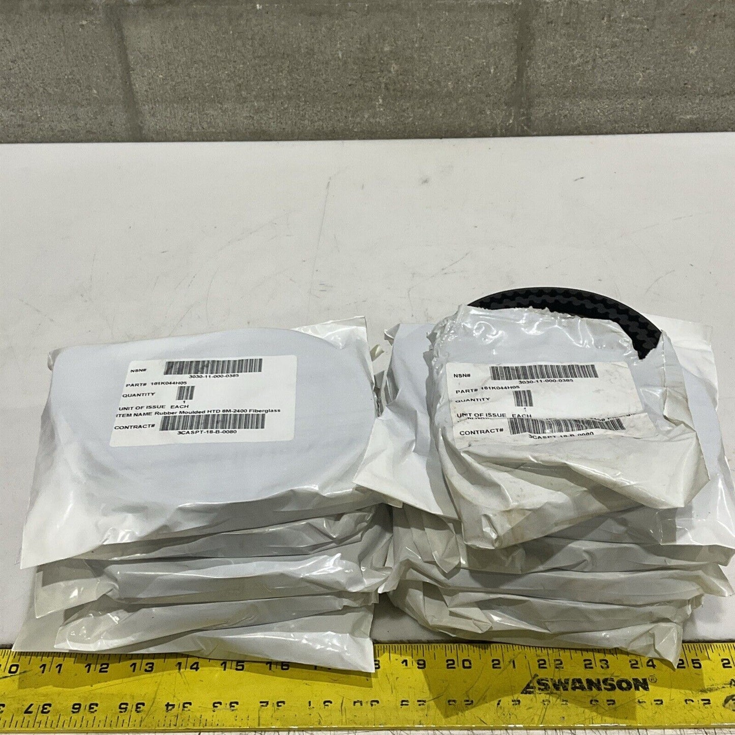 MEGADYNE 2400 8M HTD FIBERGLASS RUBBER MOLDED TIMING BELT LOT OF 11 U3S