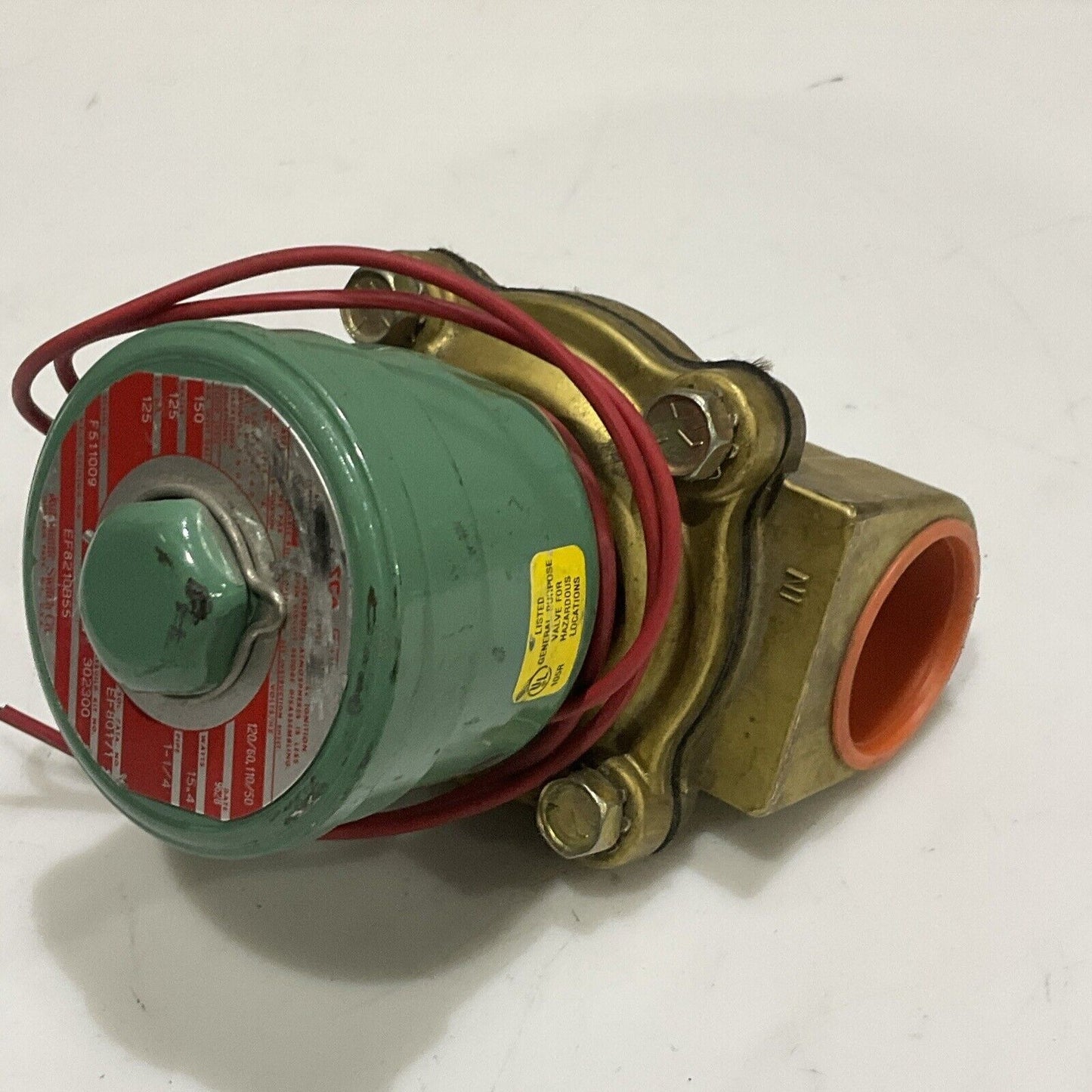 ASCO EF80171 F511009 EF8210B55 SOLENOID VALVE 150/125 PSI 15.4 W 1-1/4 PIPE 120V