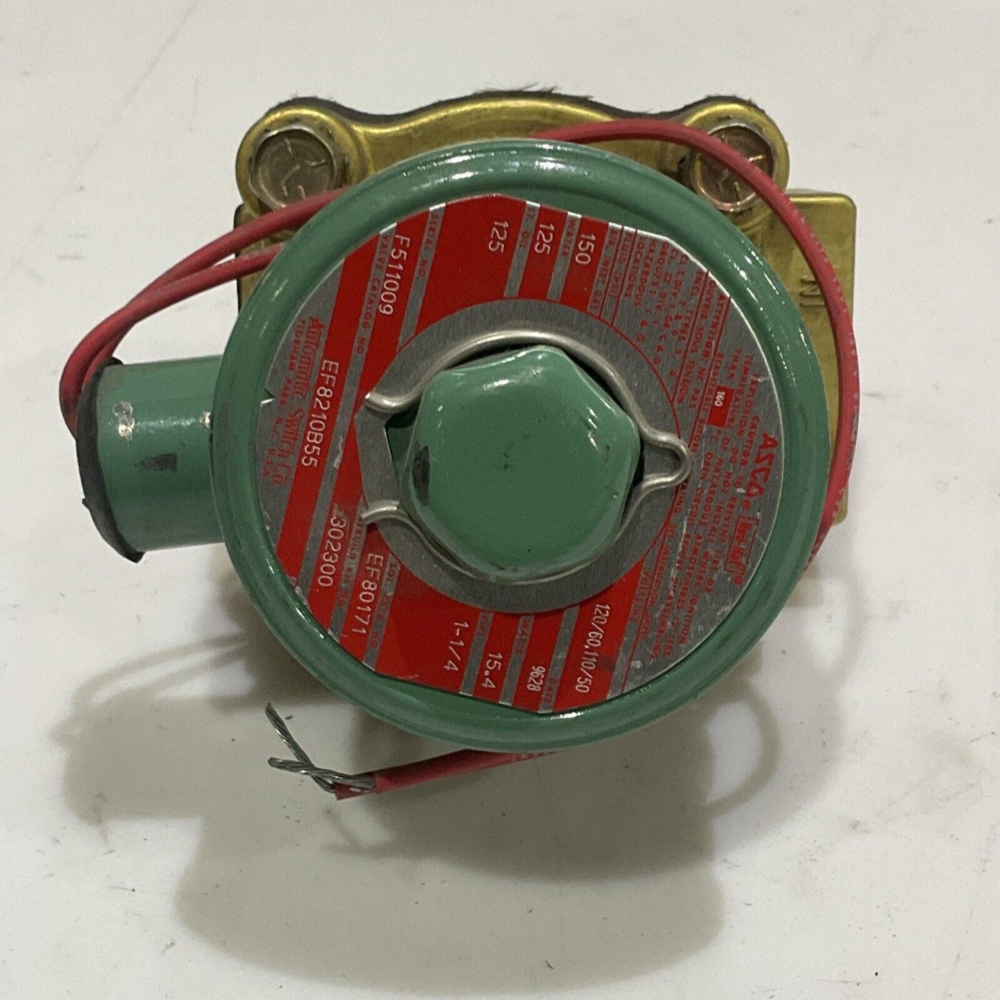 ASCO EF80171 F511009 EF8210B55 SOLENOID VALVE 150/125 PSI 15.4 W 1-1/4 PIPE 120V
