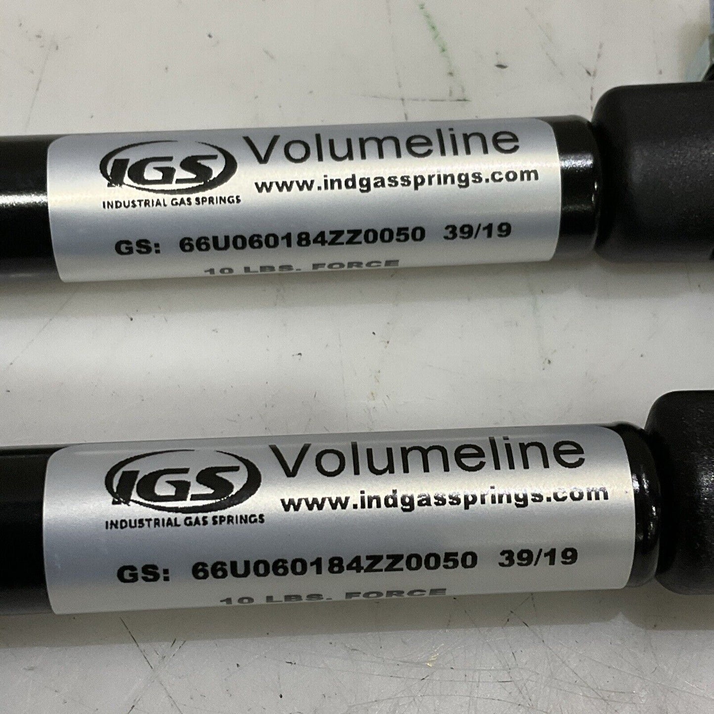 IGS VOLUMELINE 66U060184ZZ0050 HIGH PRESSURE GAS SPRING 10 LBS LOT OF 2 U3S