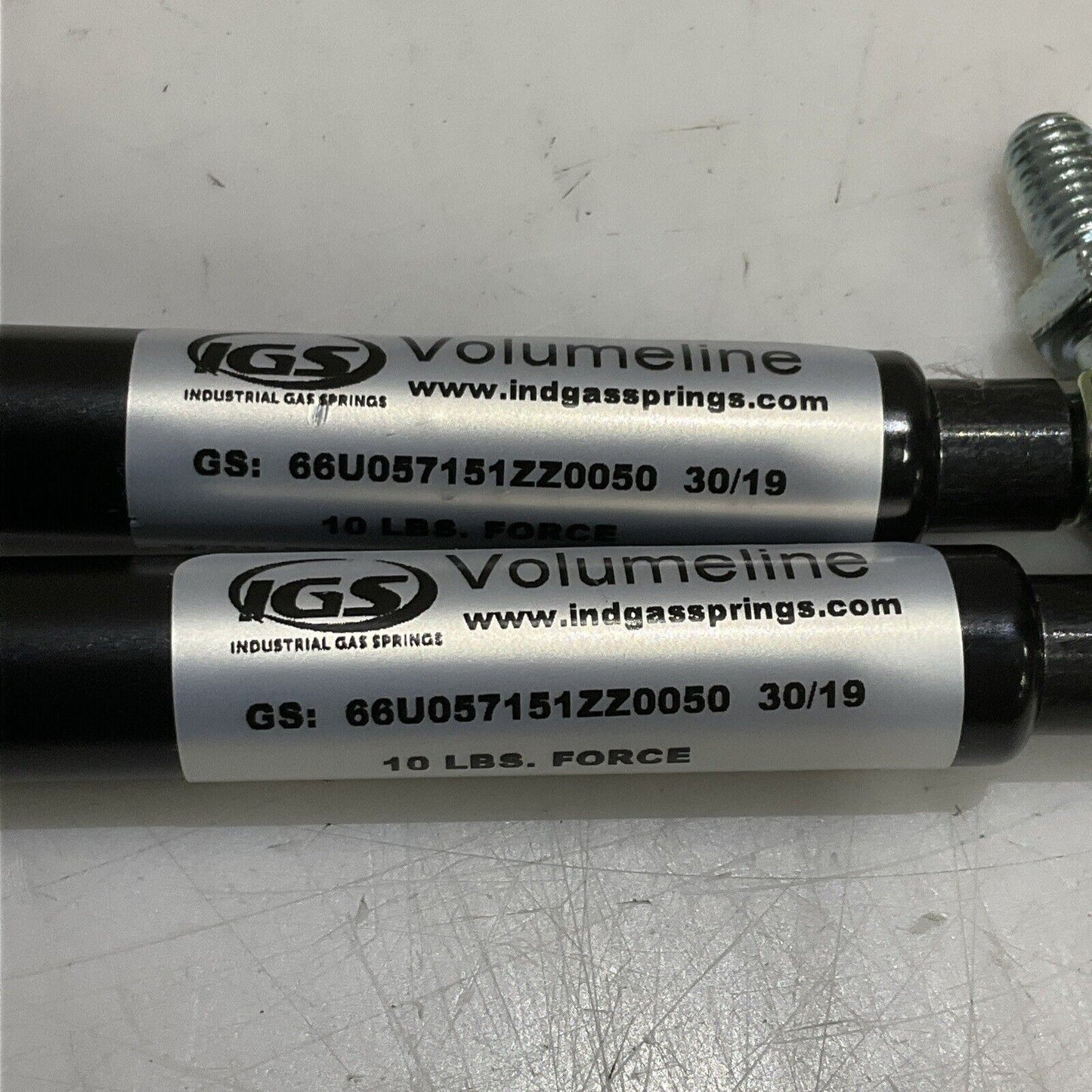 IGS VOLUMELINE 66U057151ZZ0050 HIGH PRESSURE CAS STRUT 10 LB LOT OF 2 U3S