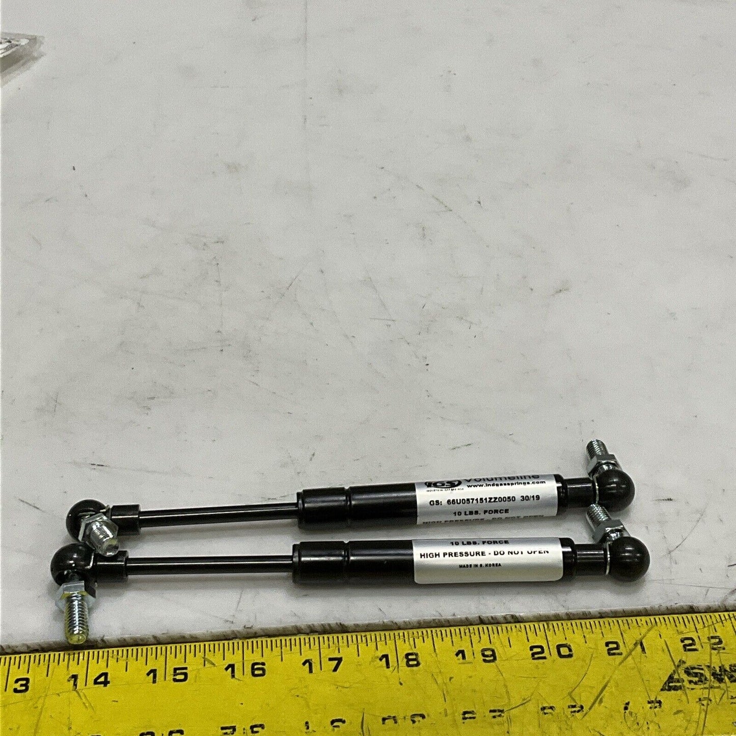 IGS VOLUMELINE 66U057151ZZ0050 HIGH PRESSURE CAS STRUT 10 LB LOT OF 2 U3S