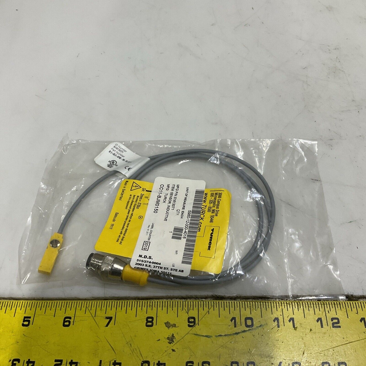 TURCK BI2-Q5.5-AP6X-1M-RS 4T/S34 INDUCTIVE SENSOR S1613071 U3S