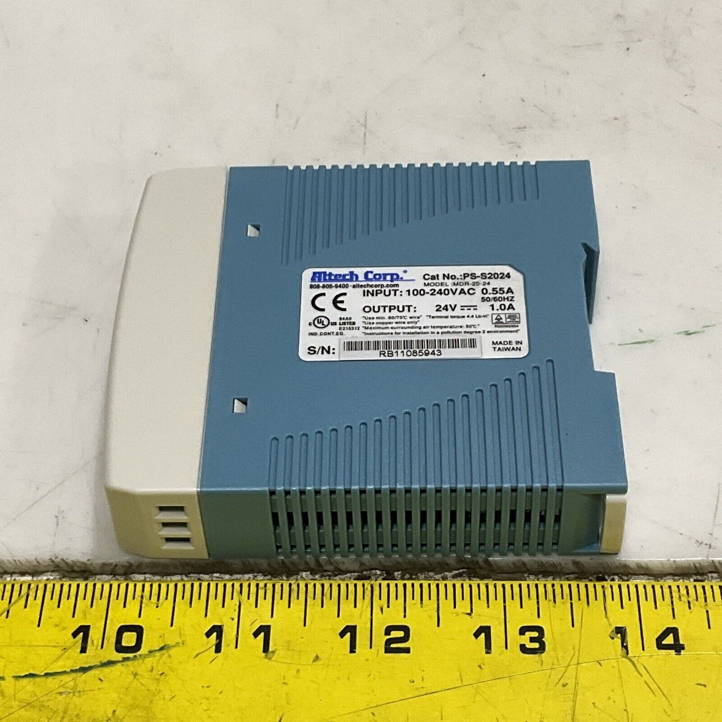ALTECH CORP PS-S2024 POWER SUPPLY DIN RAIL 24W 1A 85-264VAC 24VDC LOT OF 3 U3S