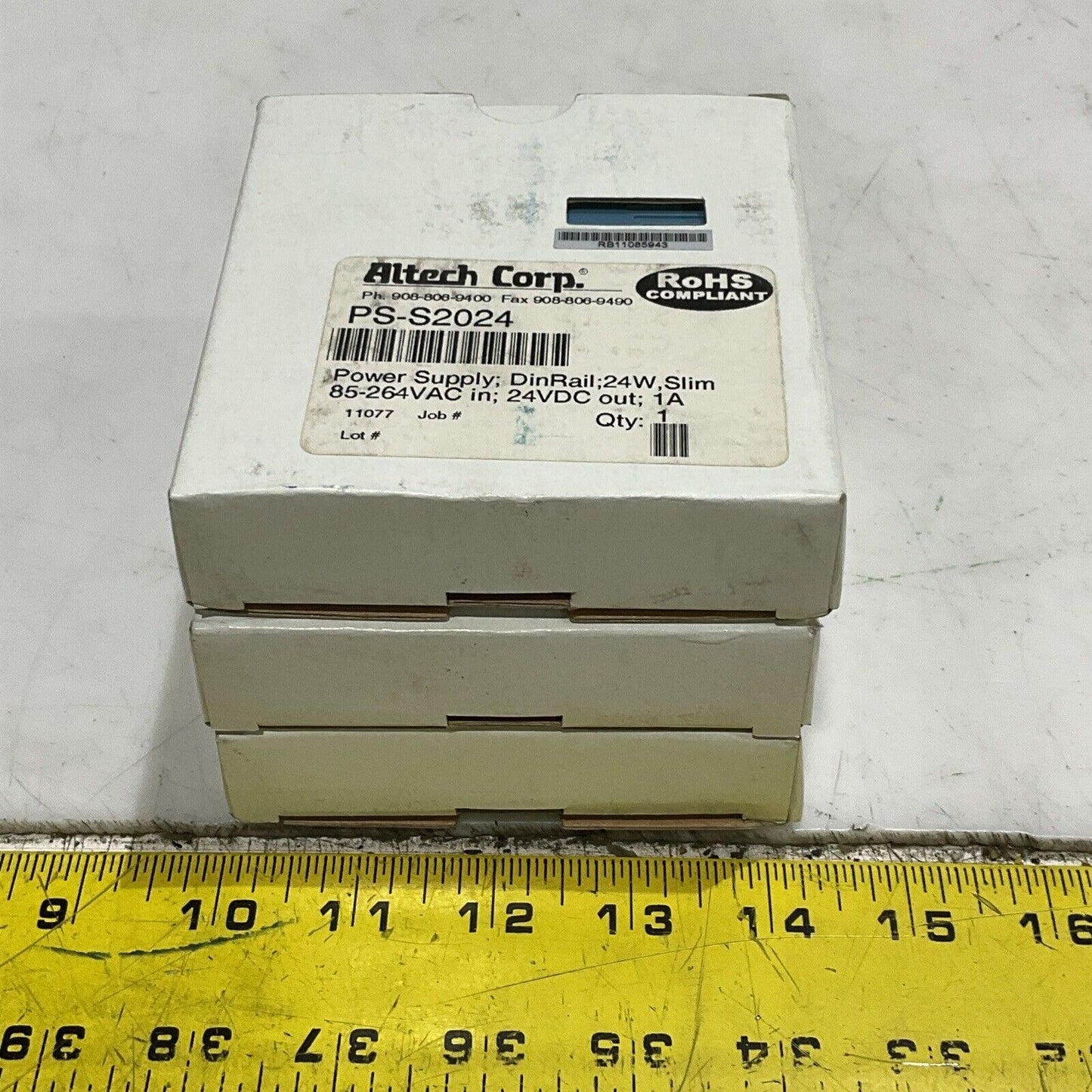 ALTECH CORP PS-S2024 POWER SUPPLY DIN RAIL 24W 1A 85-264VAC 24VDC LOT OF 3 U3S