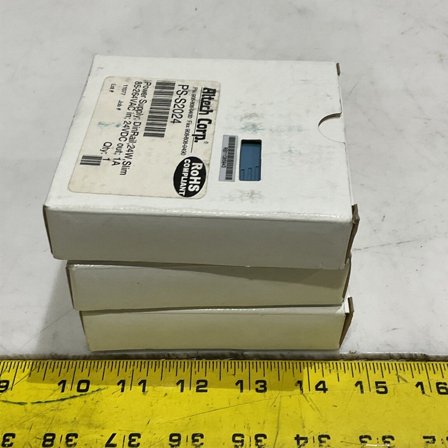 ALTECH CORP PS-S2024 POWER SUPPLY DIN RAIL 24W 1A 85-264VAC 24VDC LOT OF 3 U3S