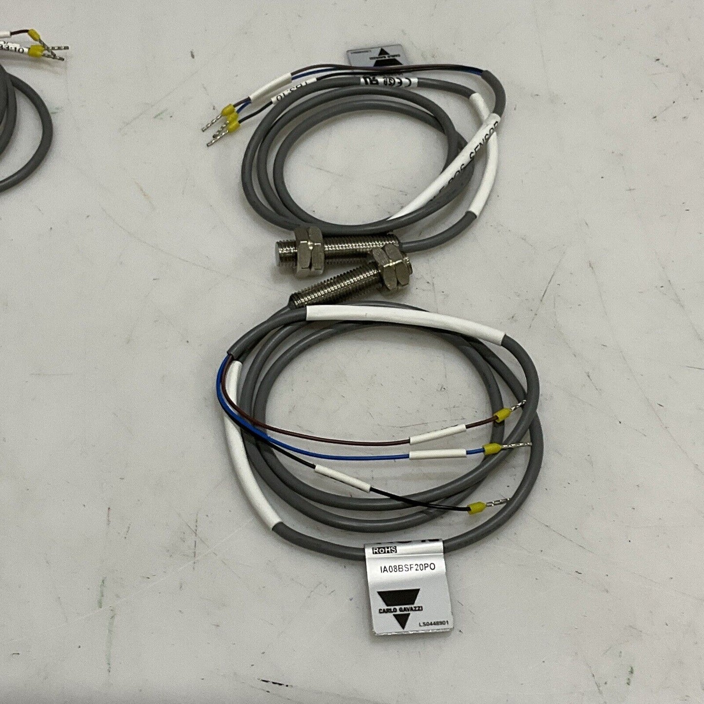CARLO GAVAZZI IA08BSF20PO MIDDLE POSITION SENSOR CABLE ASSEMBLY LOT OF 4 U3S