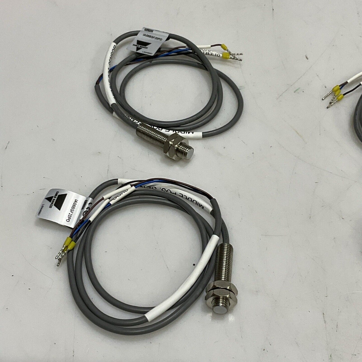 CARLO GAVAZZI IA08BSF20PO MIDDLE POSITION SENSOR CABLE ASSEMBLY LOT OF 4 U3S