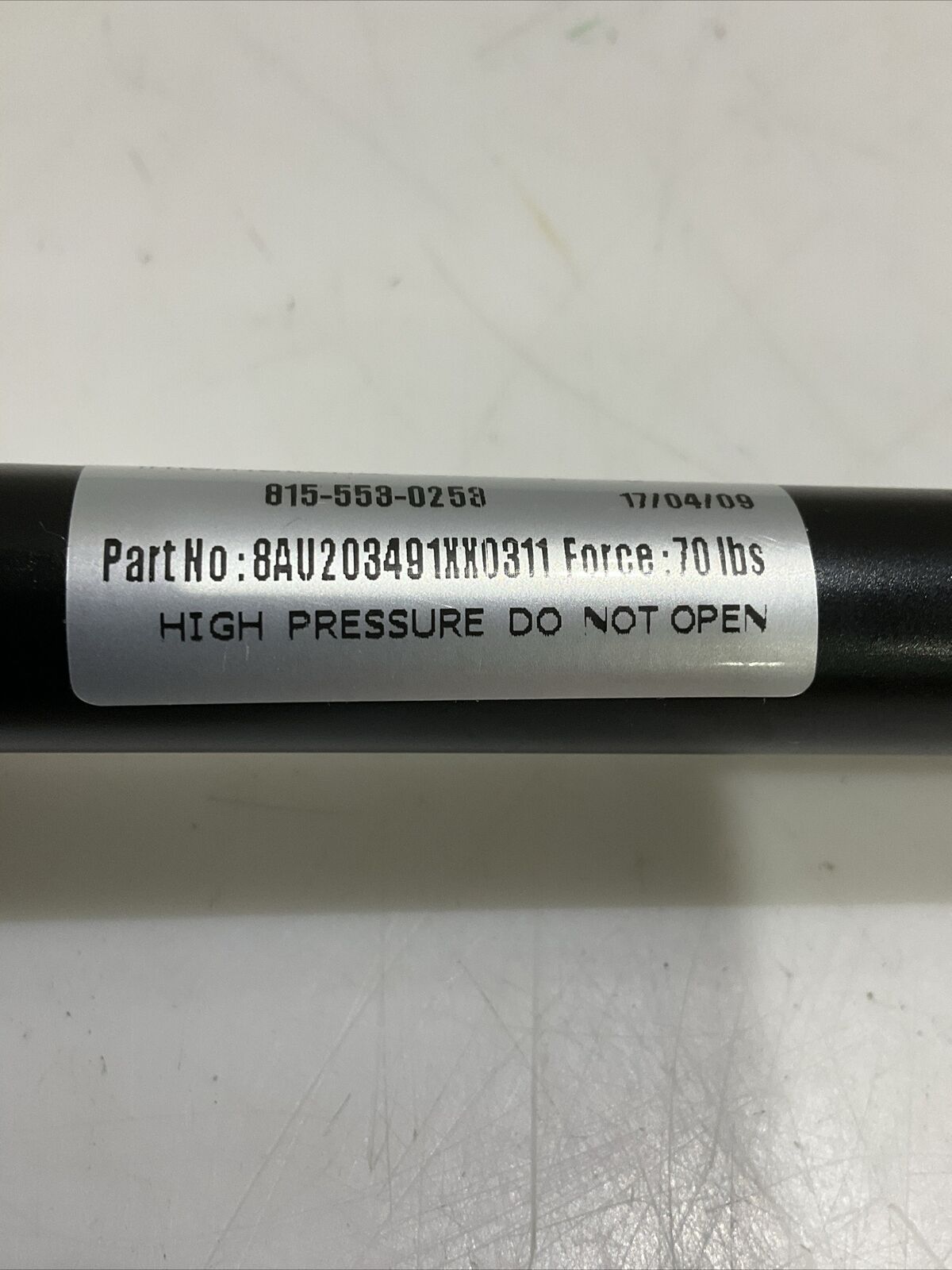 IGS 8AU203491XX0311 HIGH PRESSURE GAS SPRING 70LBS U3S