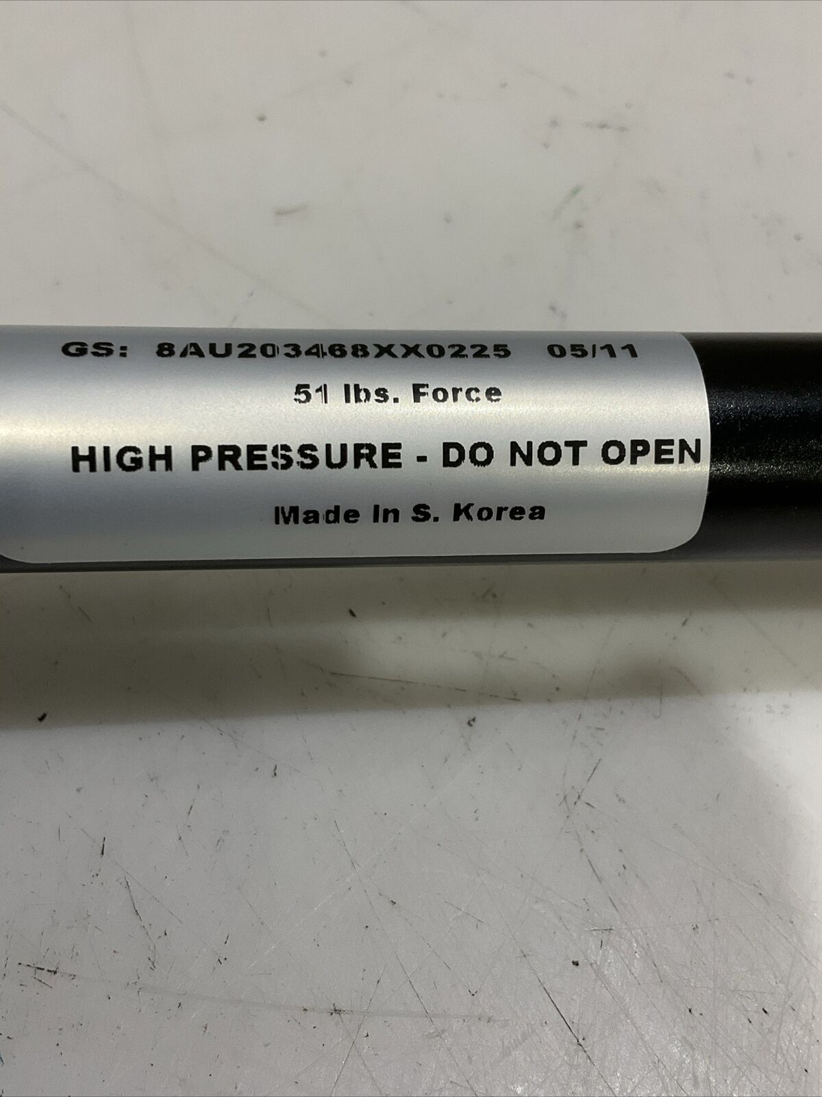 IGS VOLUMELINE 8AU203468XX0225 HIGH PRESSURE GAS SPRING 51 LBS U3S