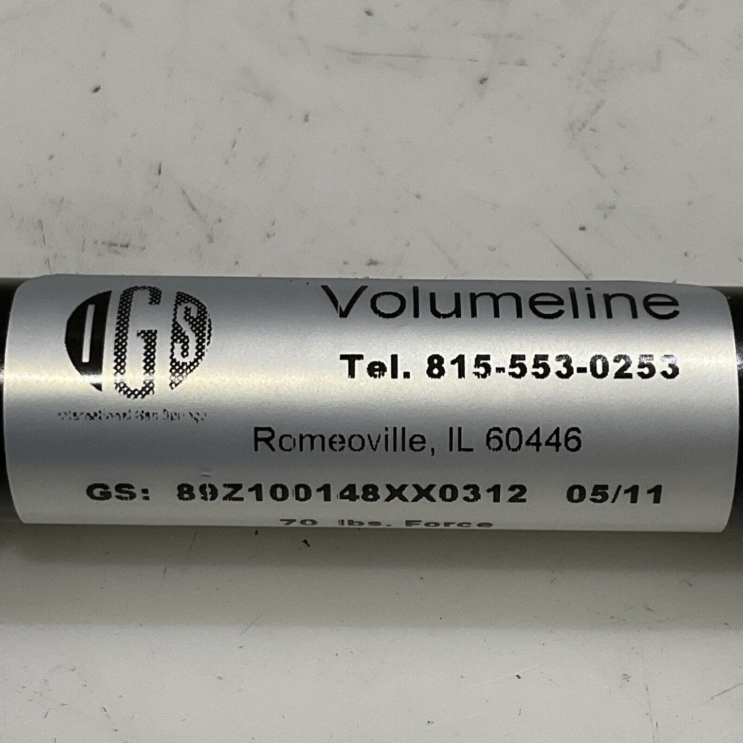 IGS VOLUMELINE 89Z100148XX0312 HIGH PRESSURE GAS SPRING 70 LB U3S