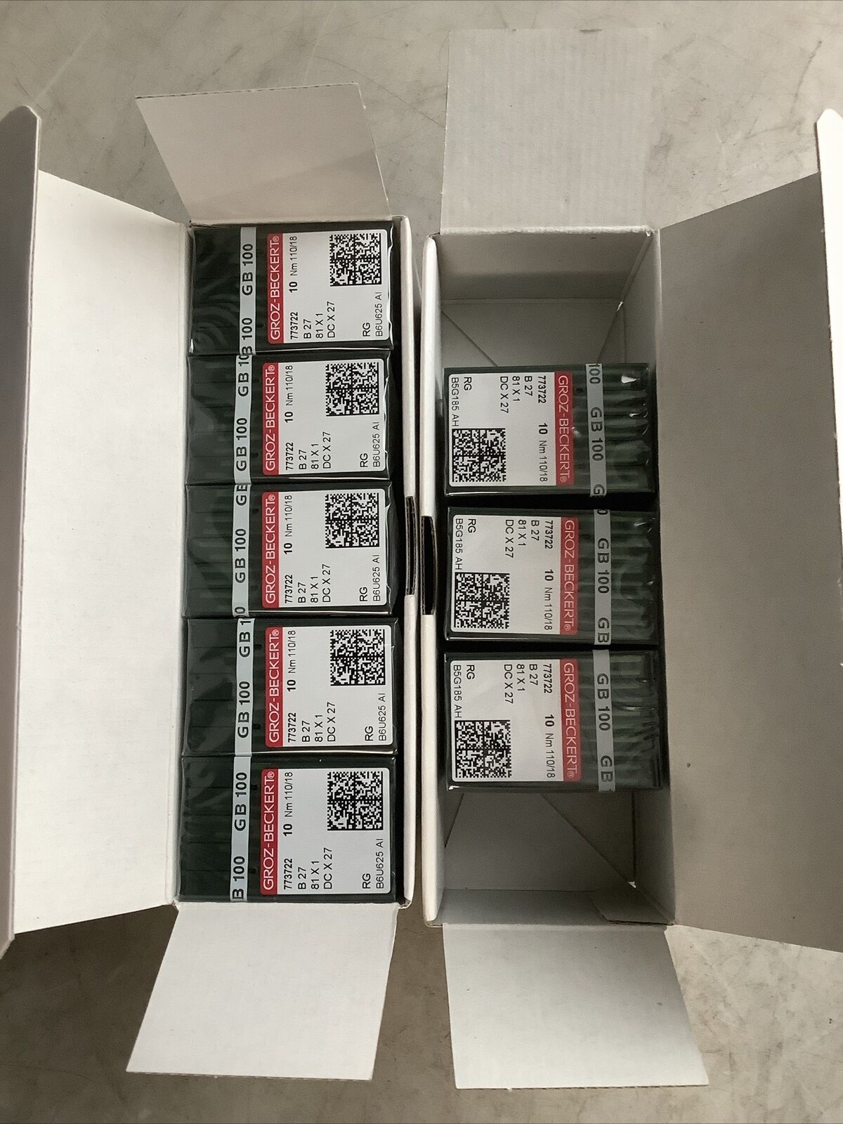 GROZ-BECKERT 773722 SEWING MACHINE NEEDLES B27 81 X 1 DC X 27 RM6 - QTY 800