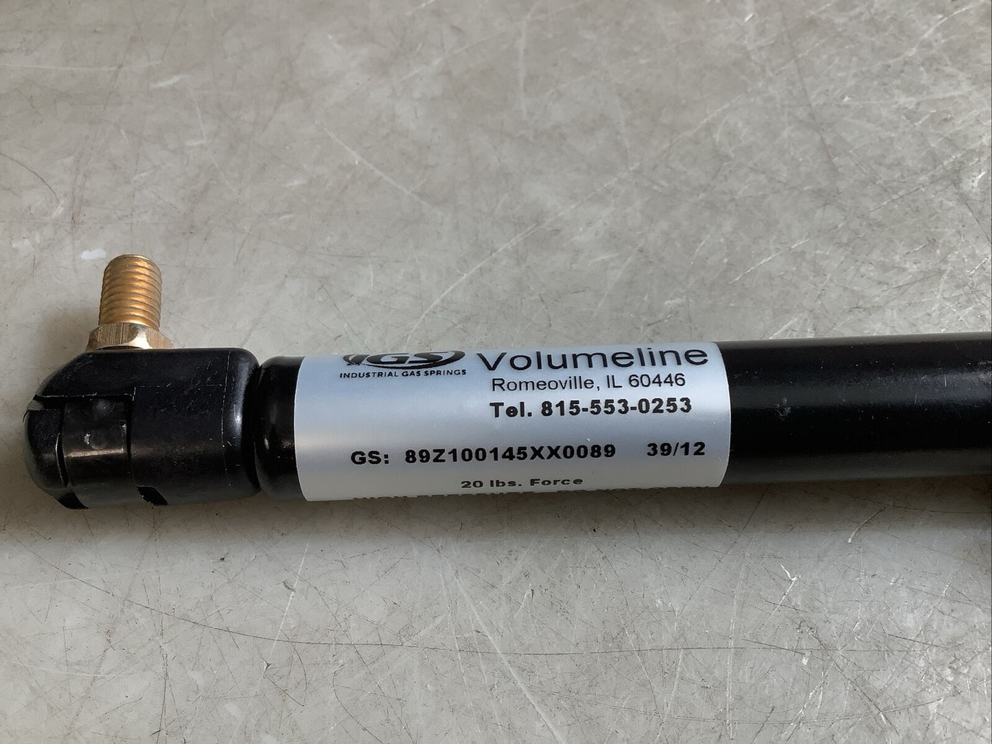 IGS 89Z100145XX0089 VOLUMELINE GAS SPRING 20LBS FORCE U3S