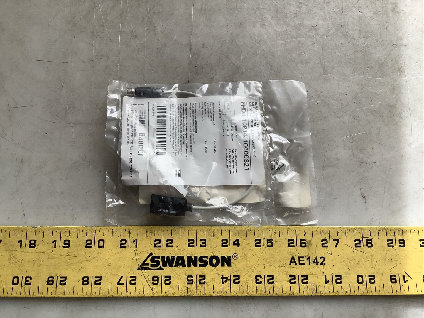 BAUMER FHDK 10P14/10600321 DIFFUSE SENSOR U3S
