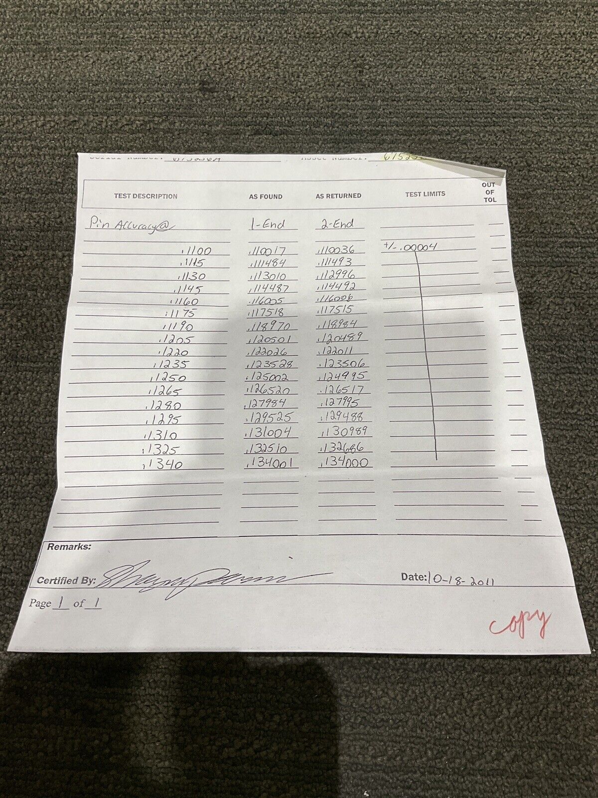 VAN KEUREN .1100-.1340 17 PIECE PIN GAUGE SET 333