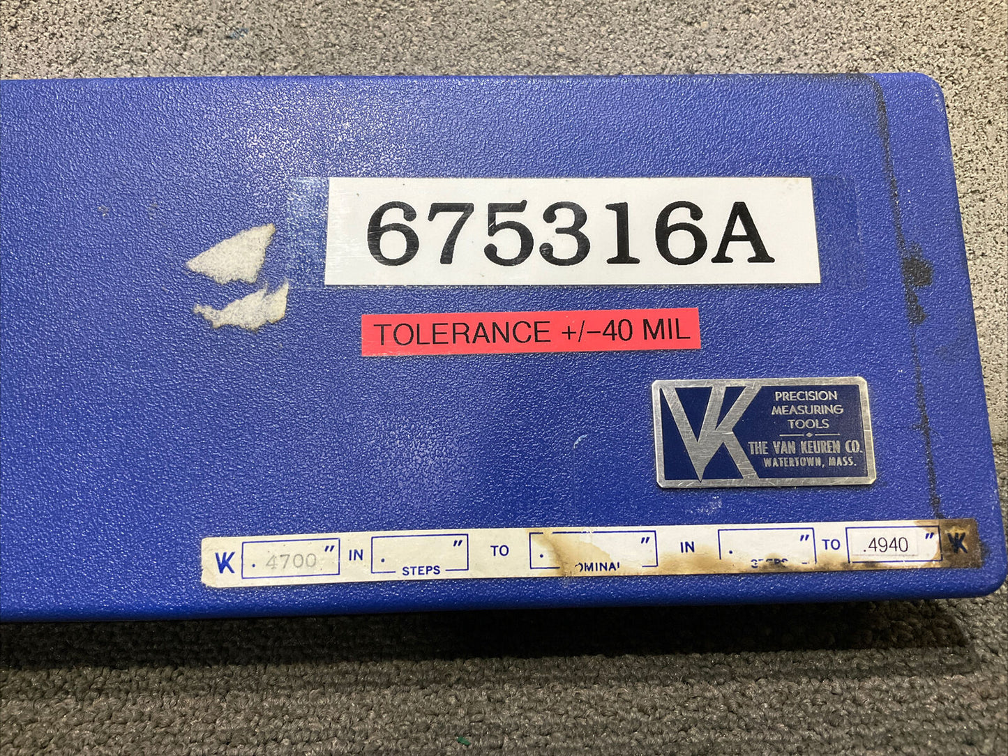 VAN KEUREN .4700-.4940 17 PIECE PIN GAUGE SET 333