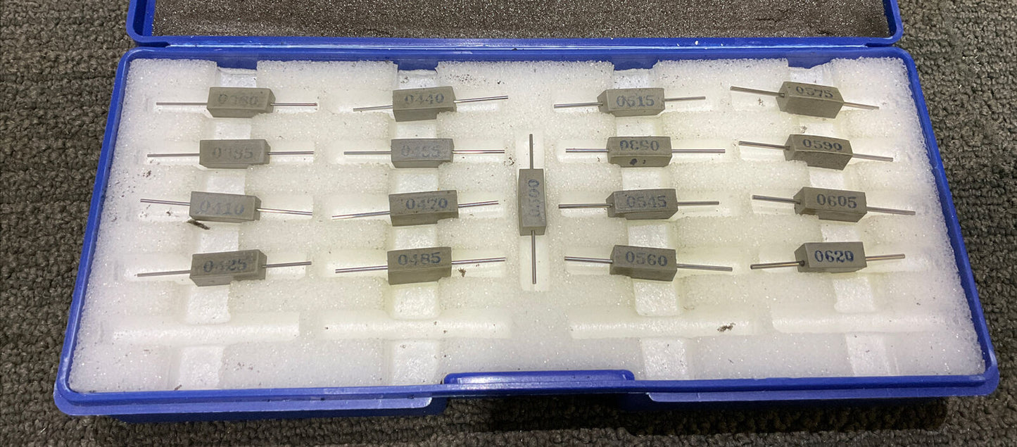 VAN KEUREN .0380-.0620 17 PIECE PIN GAUGE SET  333