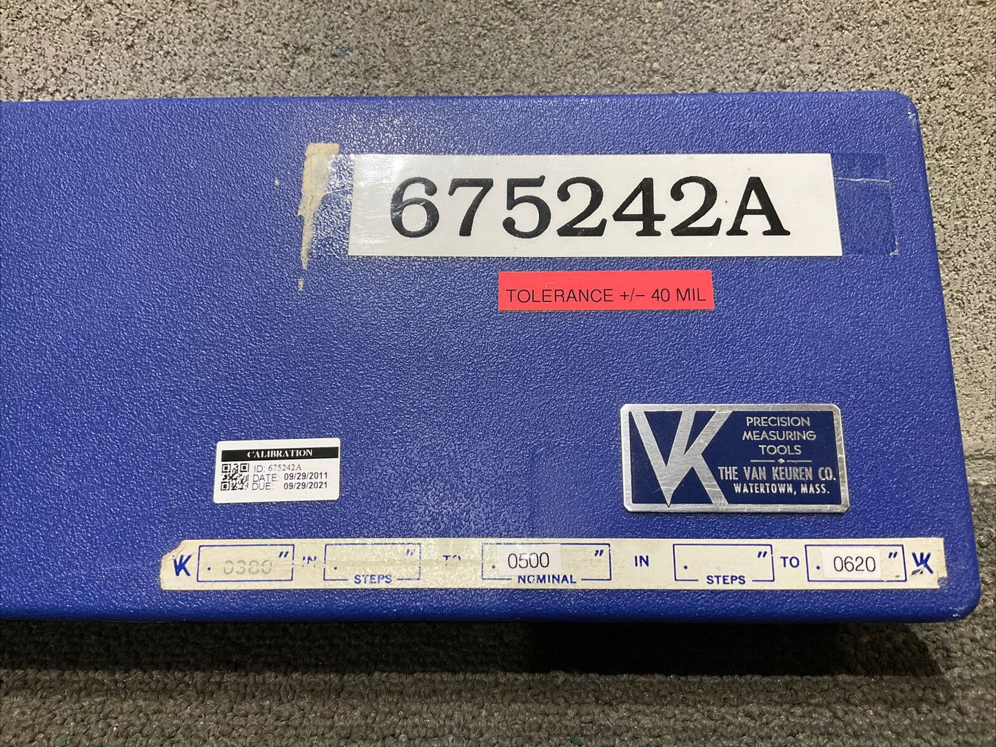 VAN KEUREN .0380-.0620 17 PIECE PIN GAUGE SET  333