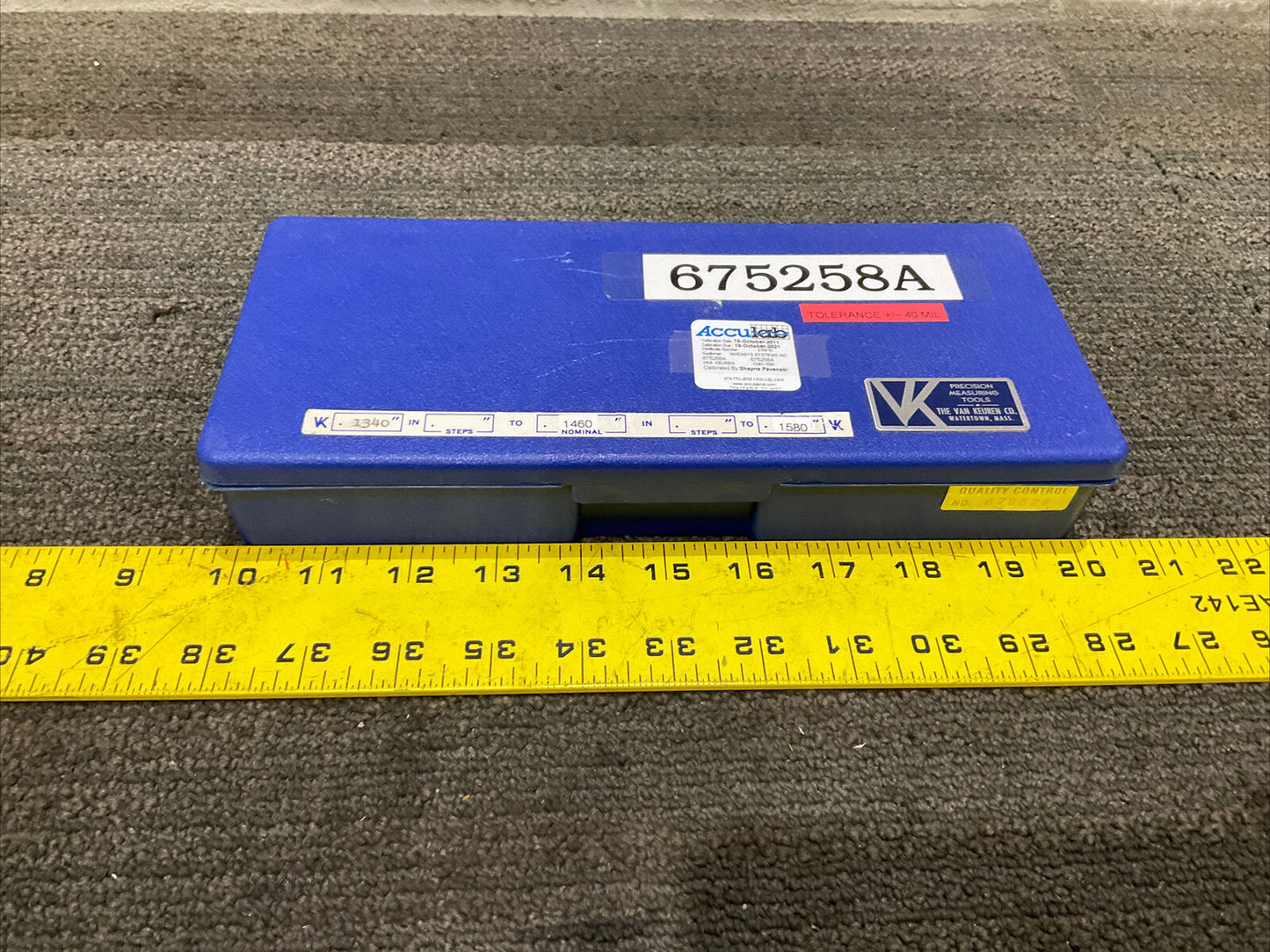 VAN KEUREN .1340-.1580 17 PIECE PIN GAUGE SET 333