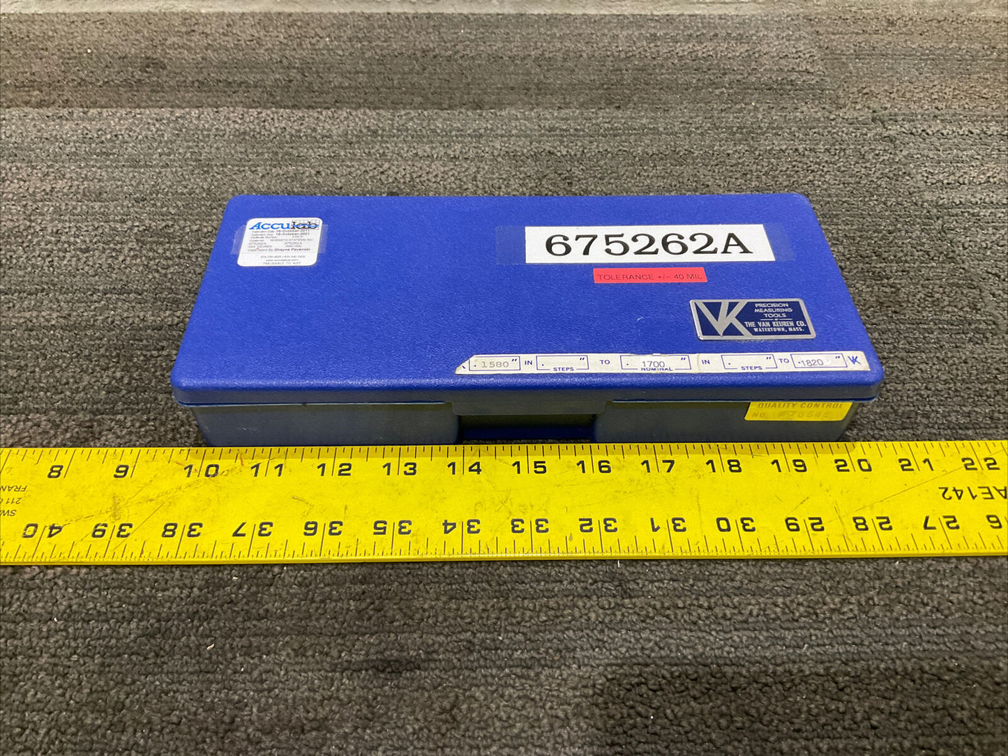 VAN KEUREN .1580-.1820 17 PIECE PIN GAUGE SET 333