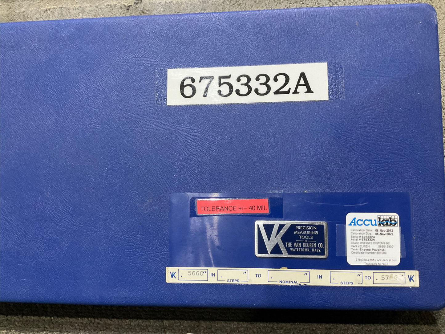 VAN KEUREN .5660-.5900 17 PIECE PIN GAUGE SET 333