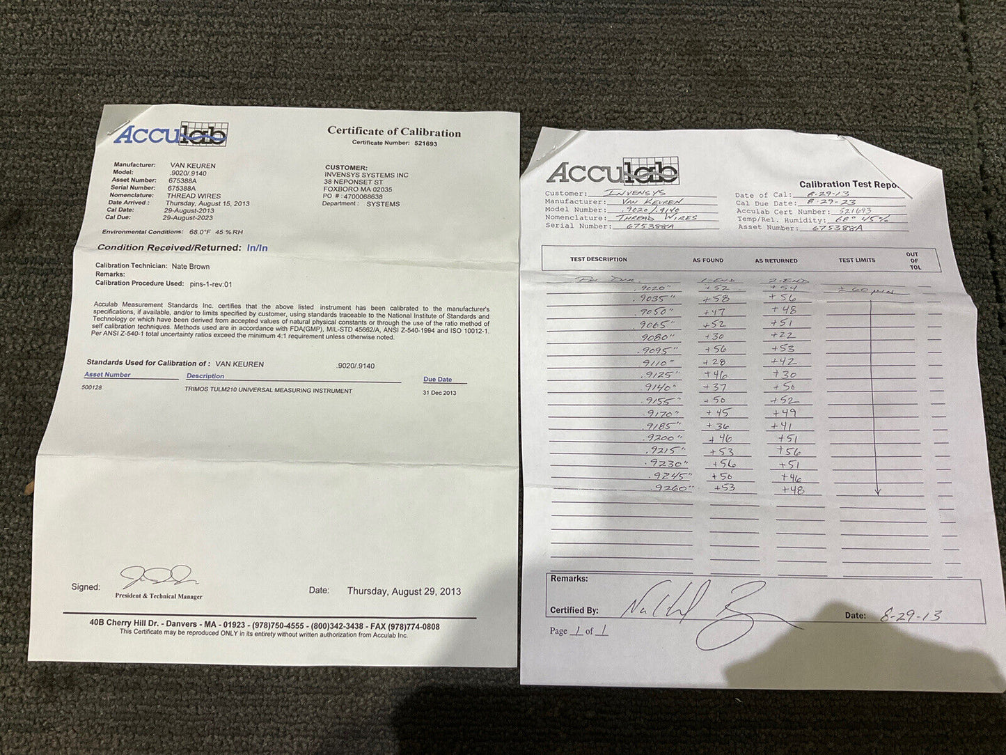 VAN KEUREN .9020-.9260 17 PIECE PIN GAUGE SET 333