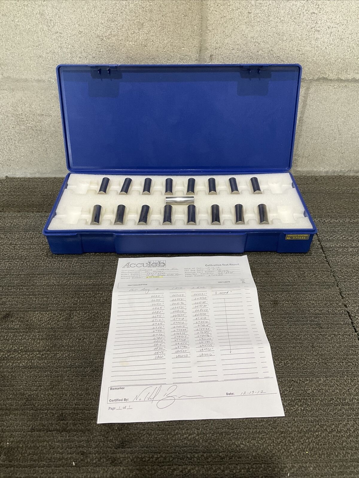 VAN KEUREN .6620-.6740 17 PIECE THREAD WIRE SET 333