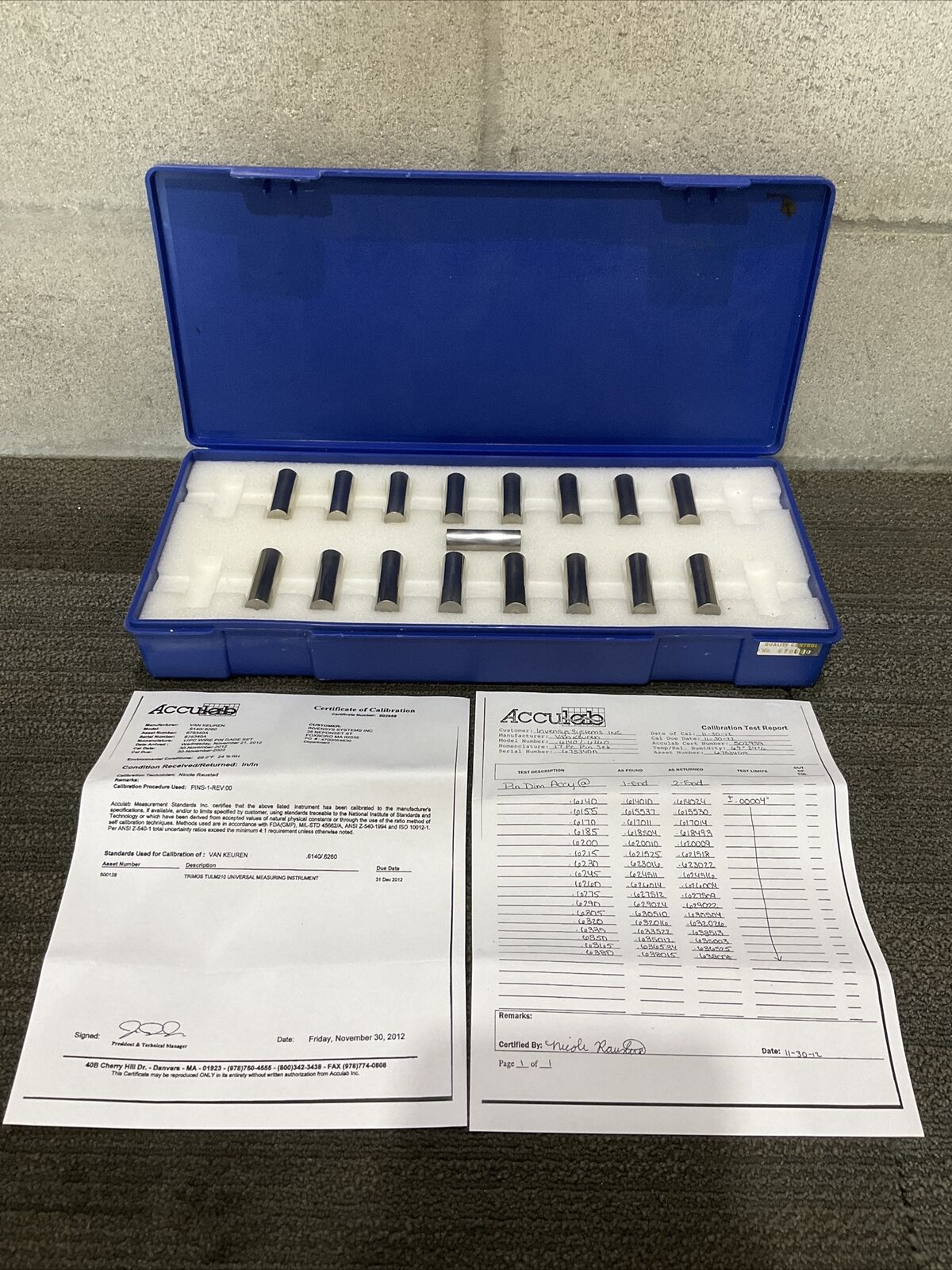 VAN KEUREN .6140-.638 17 PIECE PIN GAUGE SET 333