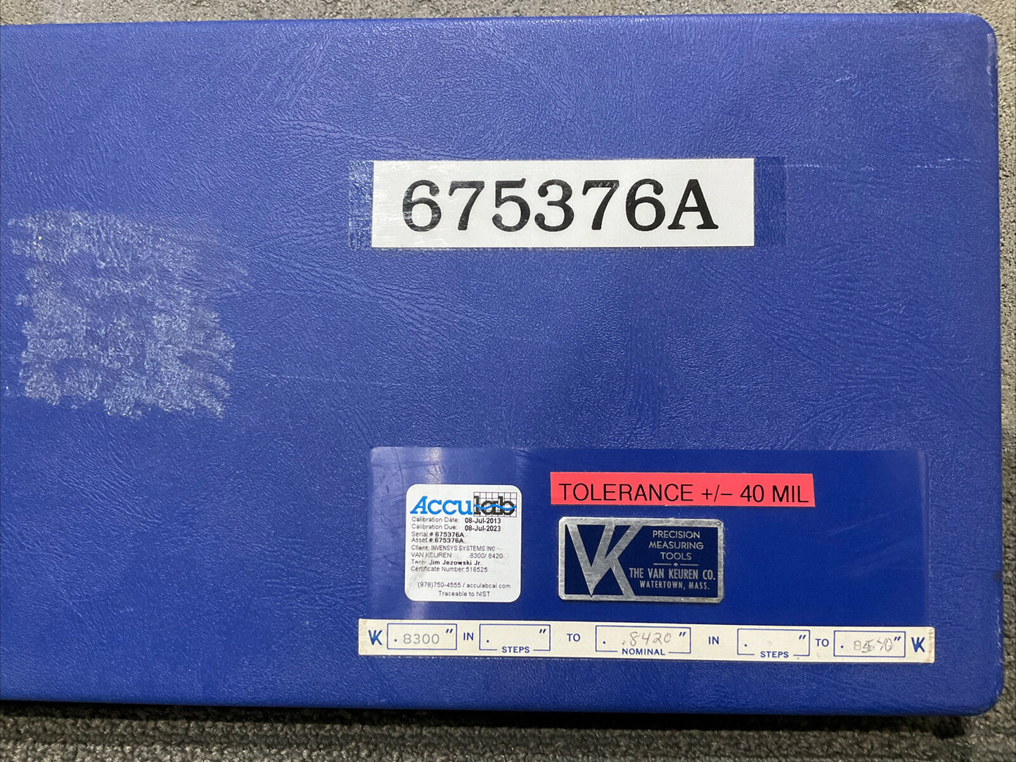 VAN KEUREN .8300-.8540 17 PIECE PIN GAUGE SET 333