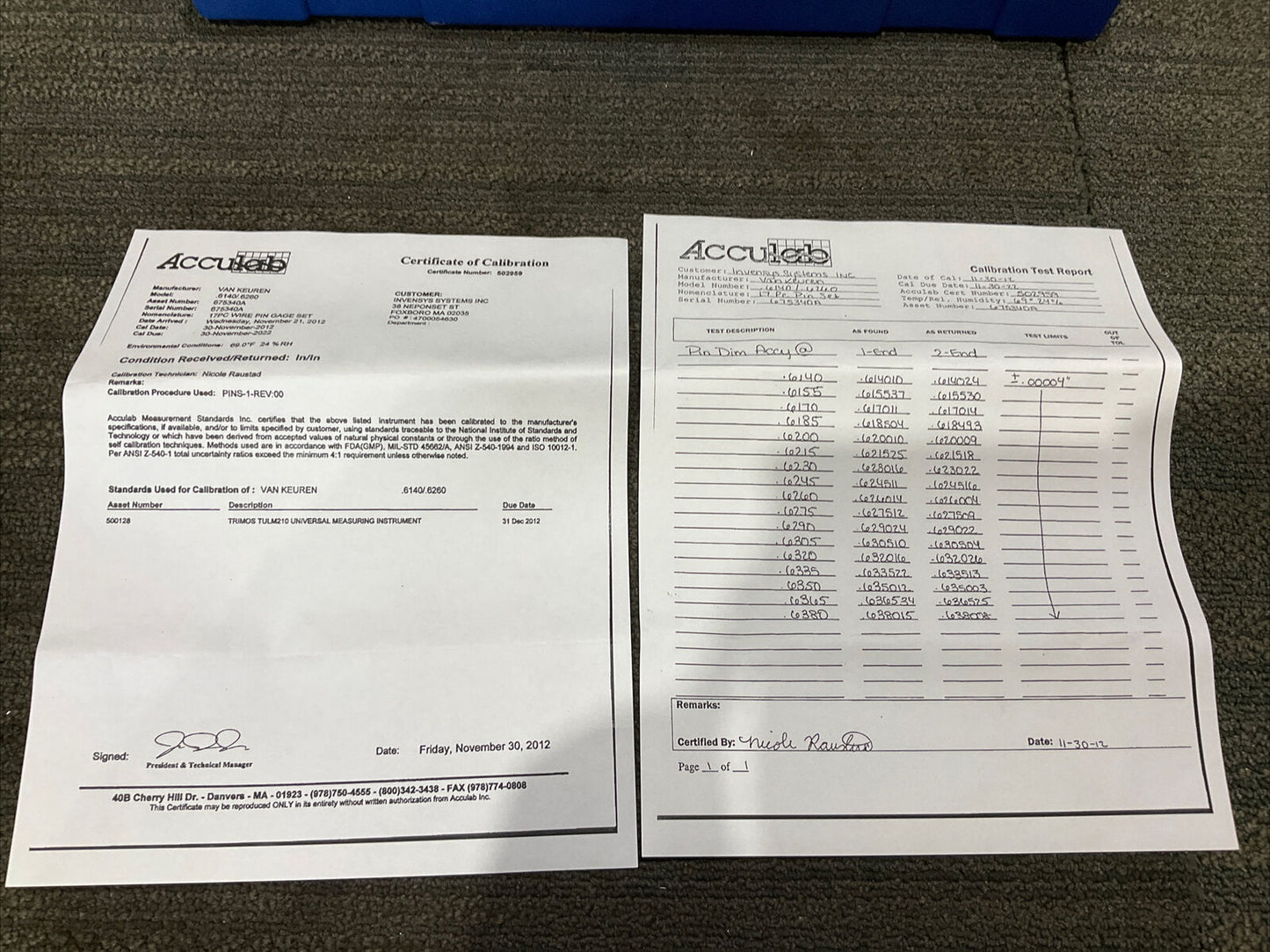 VAN KEUREN .6140-.638 17 PIECE PIN GAUGE SET 333