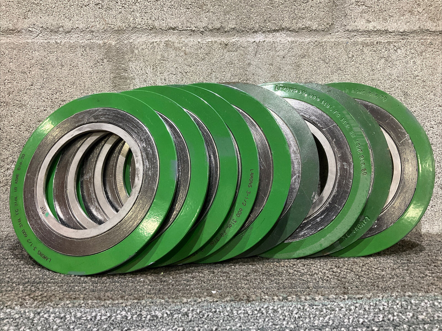 LAMONS 3 1/2 600 316L FG 316L 1R ASME B16 20 GASKET3 1/2 IN 678 LOT OF 10