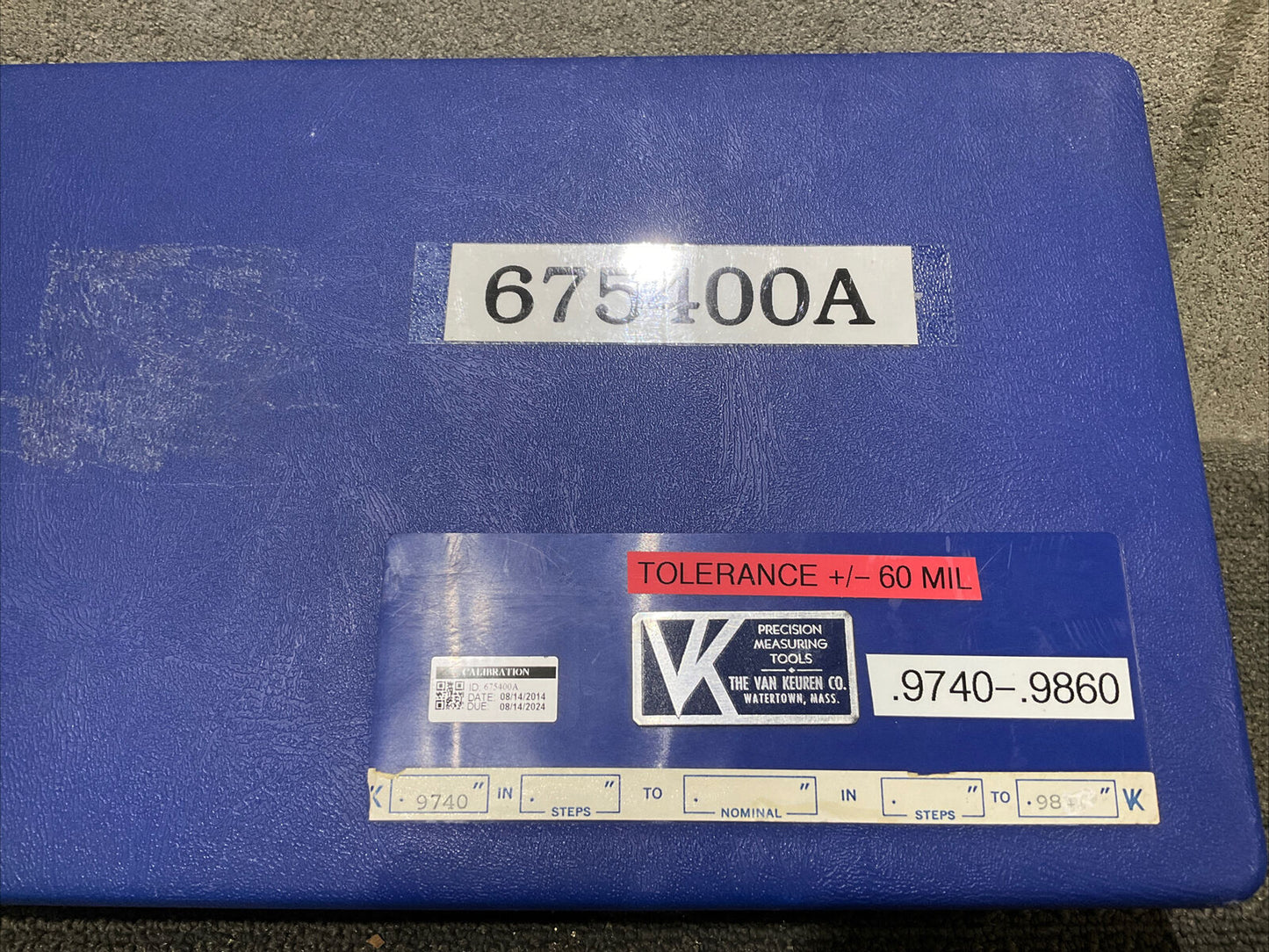 VAN KEUREN .9740-.9845 9 PIECE PIN GAUGE SET 333