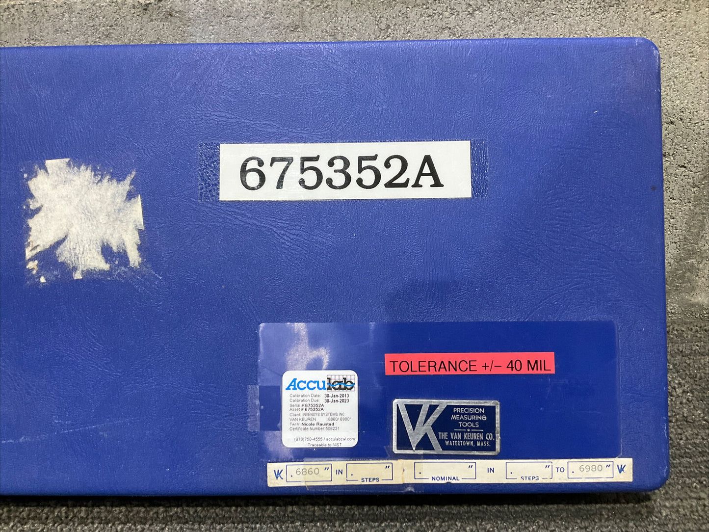 VAN KEIREN .6860-.7100 17 PIECE PIN GAUGE SET 333