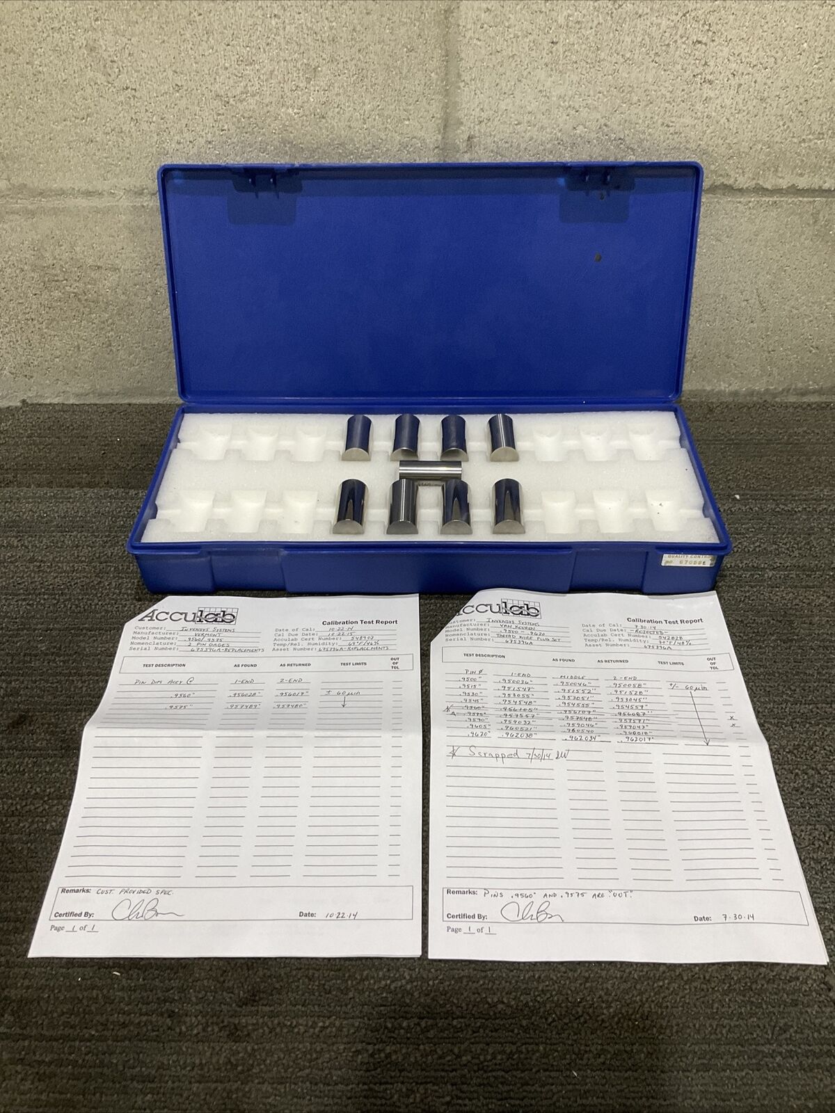 VAN KEUREN .9500-.9620 9 PIECE THREAD WIRE SET 333