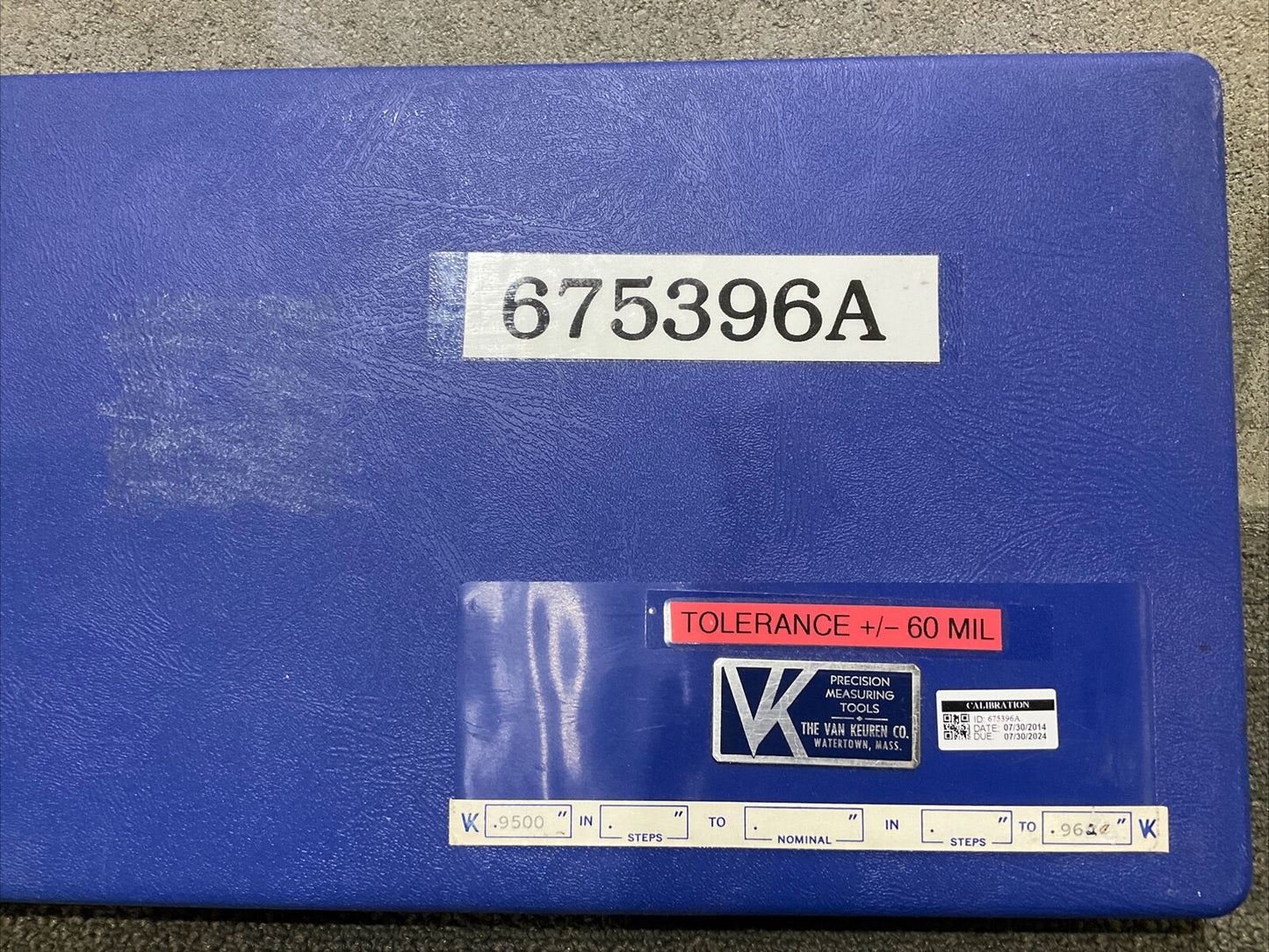 VAN KEUREN .9500-.9620 9 PIECE THREAD WIRE SET 333